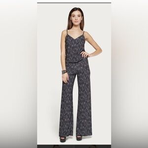Deborah Viereck Torquay Jumpsuit in black and brown pattern. Small